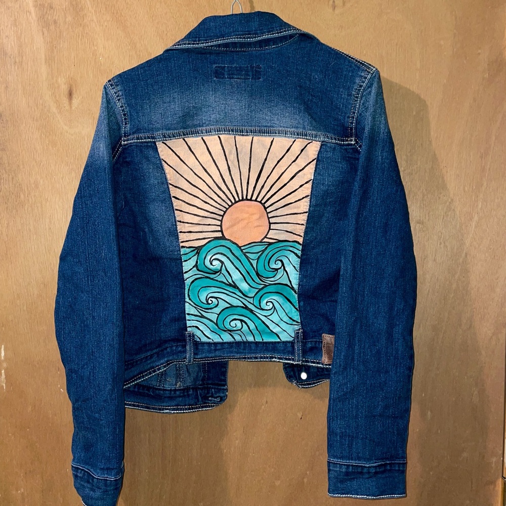 Painted denim jacket